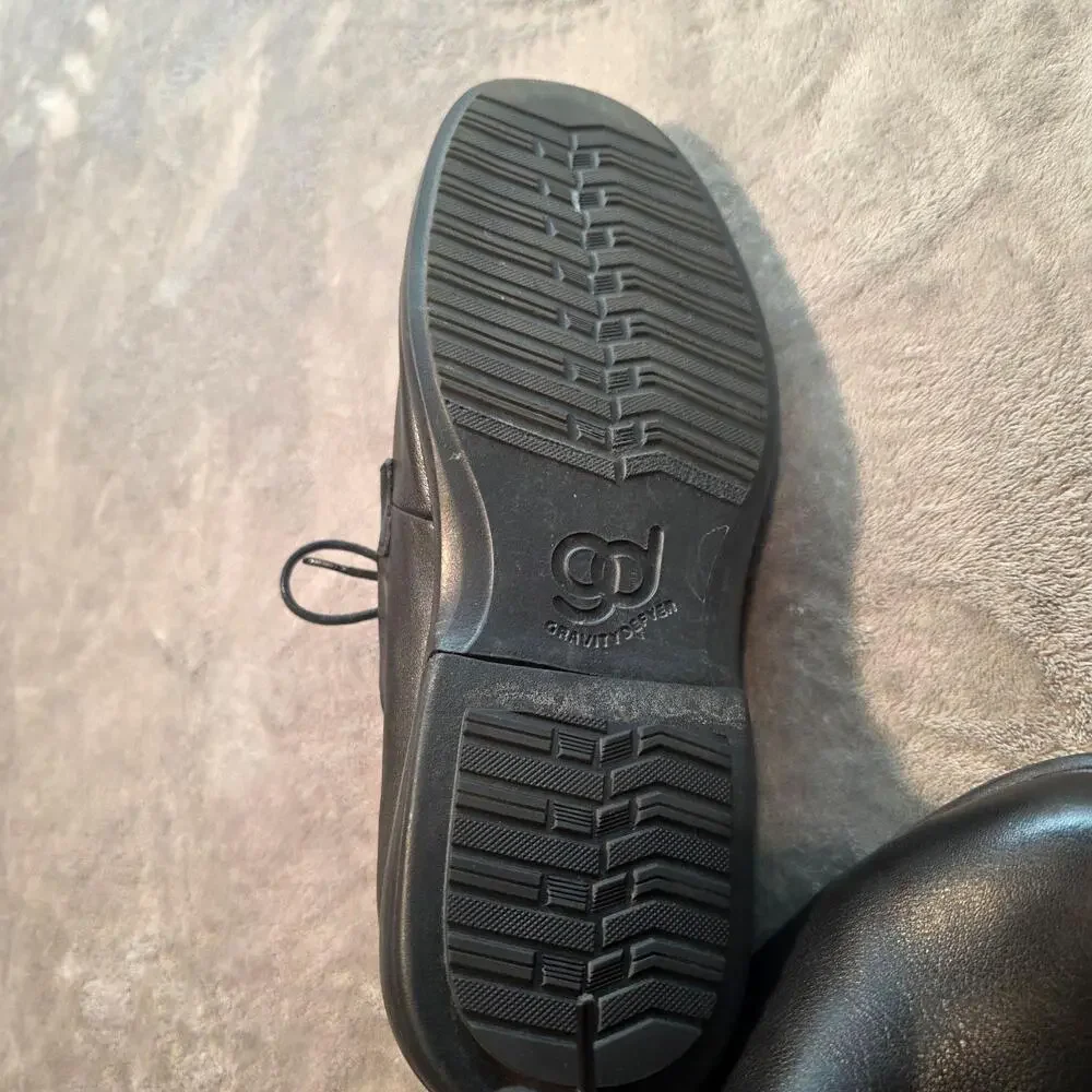 Gravity Defyer Dress Shoes Mens 10.5 Black Leather Comfort Derby Lace Up